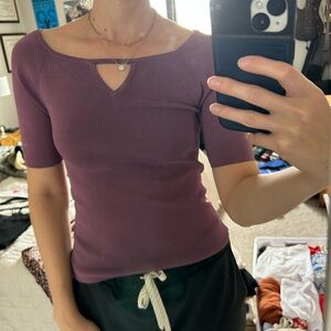 White House Black Market Work Top in Purple